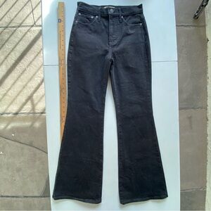 NWOT Madewell Perfect Vintage Flare High Waisted Black Jean sized 24 00 25 0